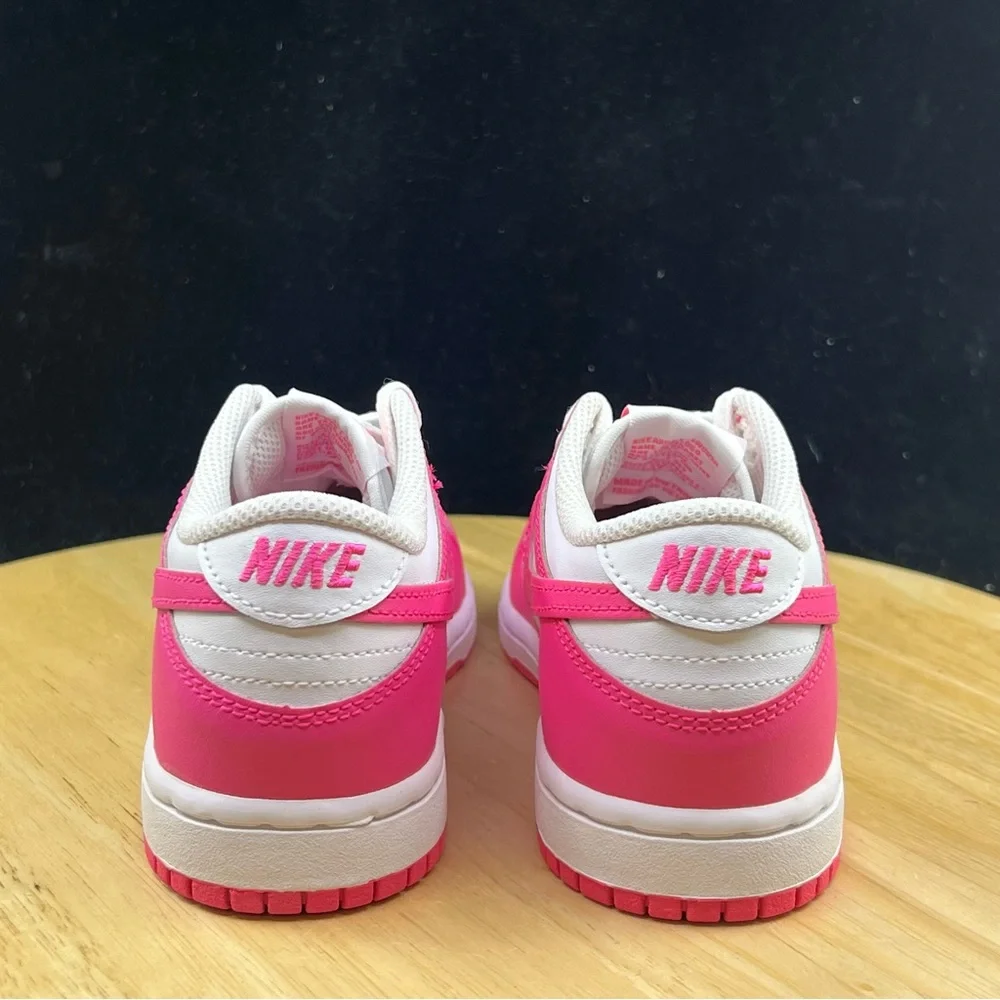 Nike Dunk Low Laser Fuchsia Pre School Sizes FB9108-102 Nike Dunk Pink